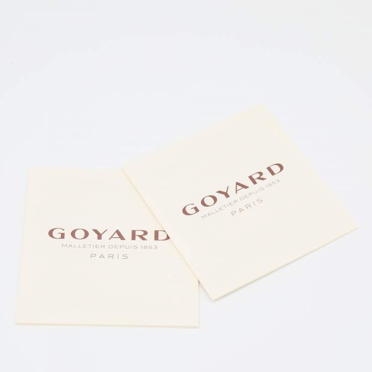 Pre Owned Goyard Brown/Cognac Chevron Print Coated Canvas And Leather Hardy PM Tote