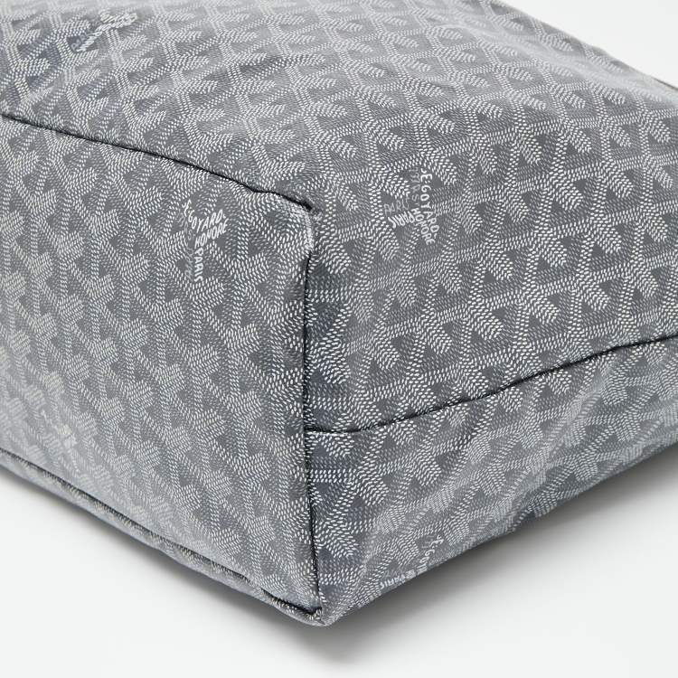 Pre Owned Goyard Grey Goyardine Coated Canvas and Leather Saint Louis PM Tote