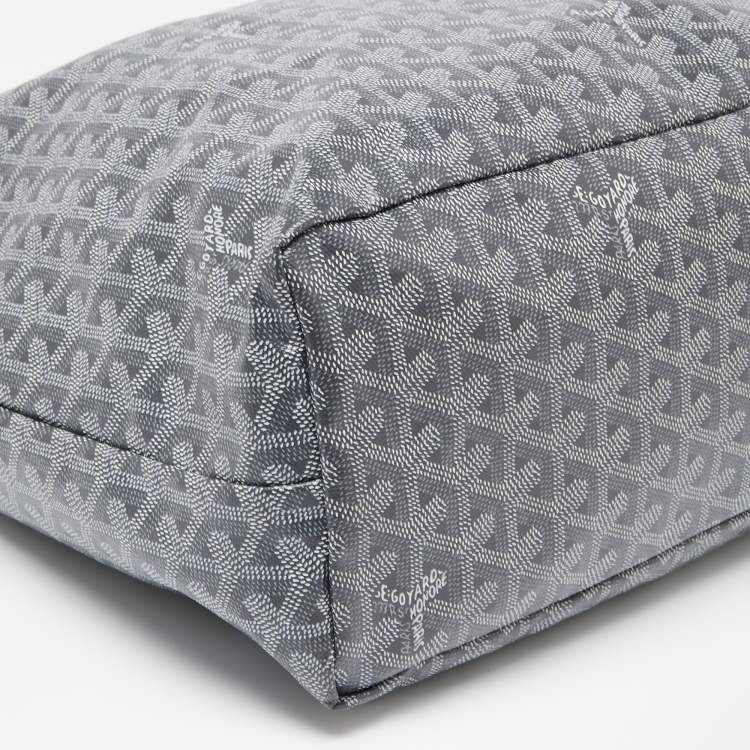 Pre Owned Goyard Grey Goyardine Coated Canvas and Leather Saint Louis PM Tote