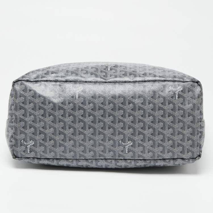 Pre Owned Goyard Grey Goyardine Coated Canvas and Leather Saint Louis PM Tote