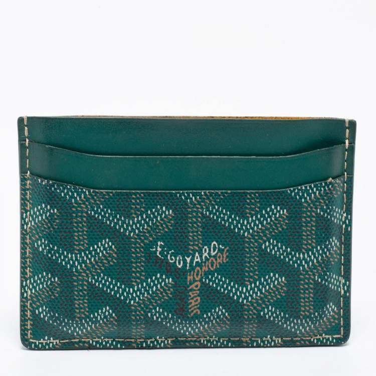 Green deals Goyard Card Holder