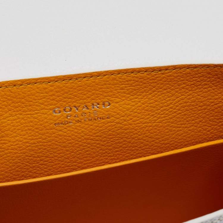 Pre Owned Goyard White Goyardine Coated Canvas and Leather Mini Saigon Top Handle Bag