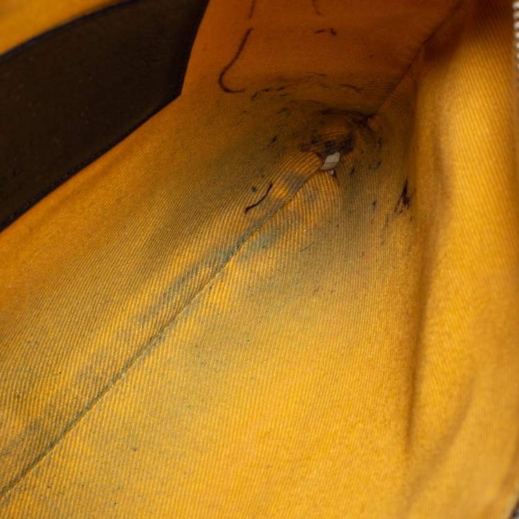 Pre Owned Goyard Black Goyardine Coated Canvas PM Senat Clutch