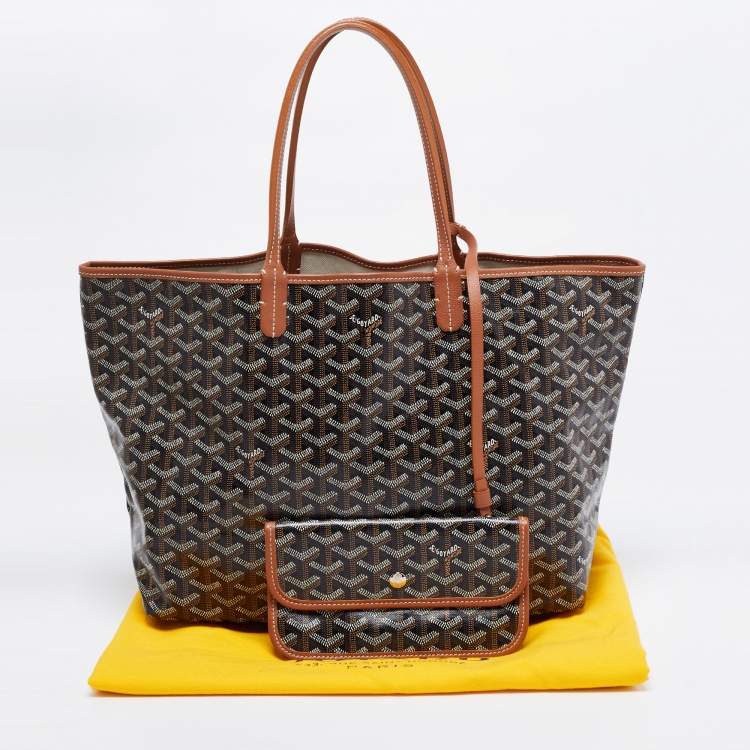 Pre Owned Goyard Brown Goyardine Coated Canvas and Leather Saint Louis PM Tote