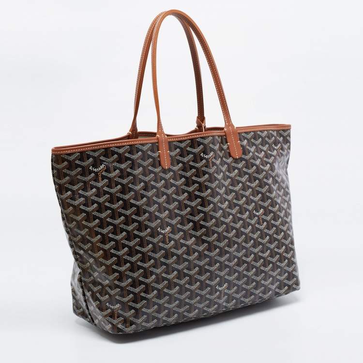 Pre Owned Goyard Brown Goyardine Coated Canvas and Leather Saint Louis PM Tote