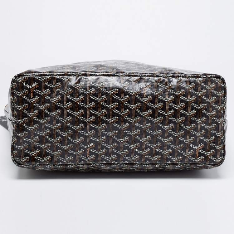 Pre Owned Goyard Brown Goyardine Coated Canvas and Leather Saint Louis PM Tote