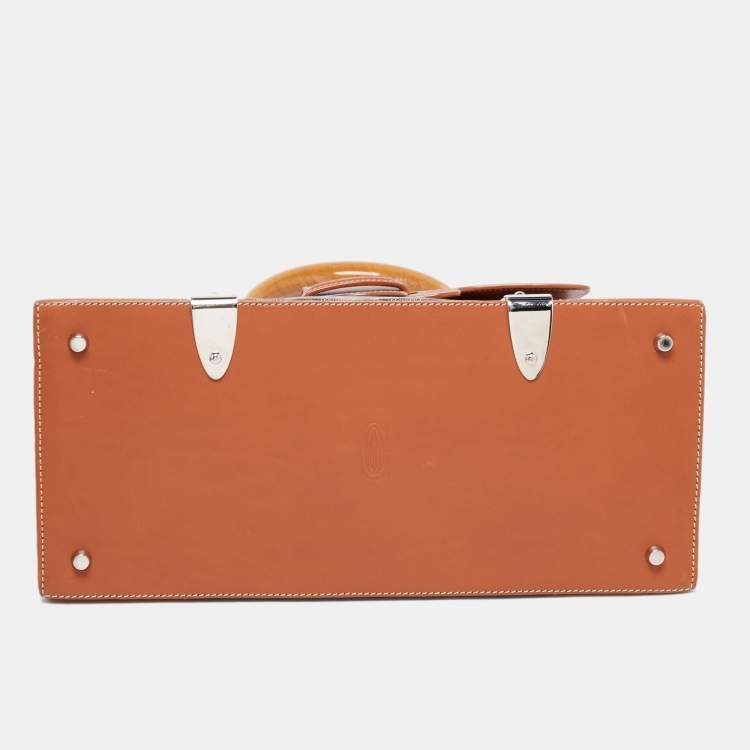 Pre Owned Goyard Brown Goyardine Coated Canvas and Leather Saigon MM Top Handle Bag