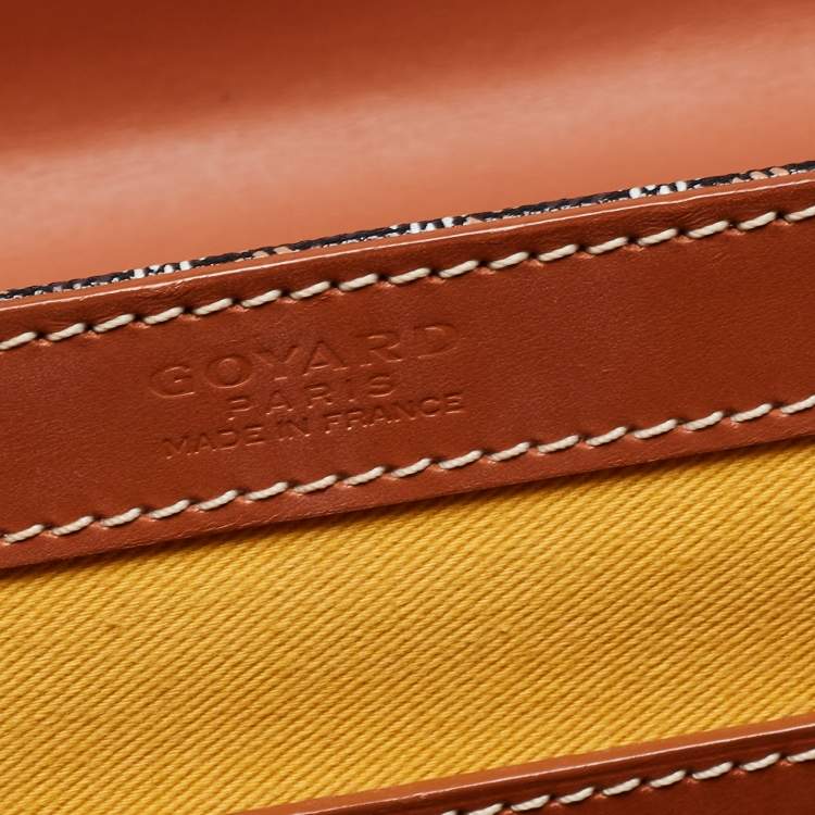 Pre Owned Goyard Brown Goyardine Coated Canvas and Leather Saigon MM Top Handle Bag
