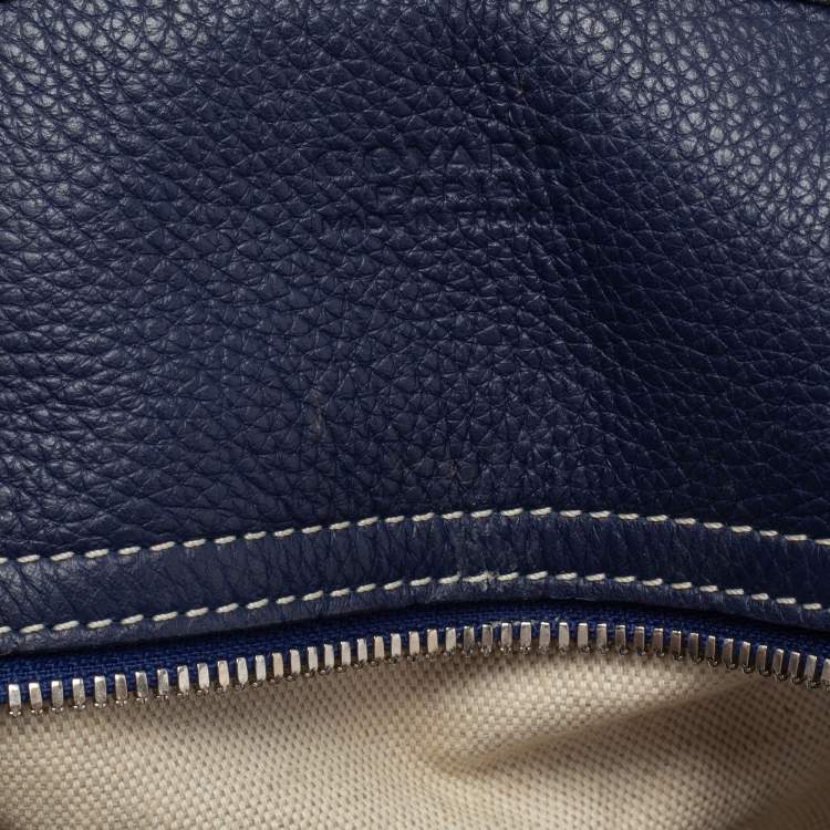 Pre Owned Goyard Navy Blue Coated Canvas Hardy Tote