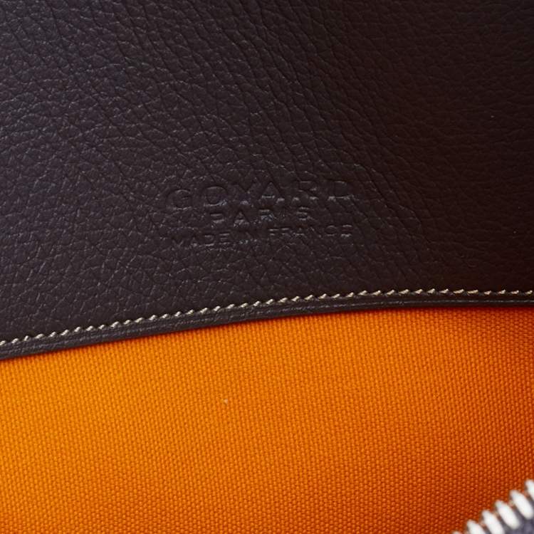 Pre Owned Goyard Grey Goyardine Coated Canvas MM Senat Pouch