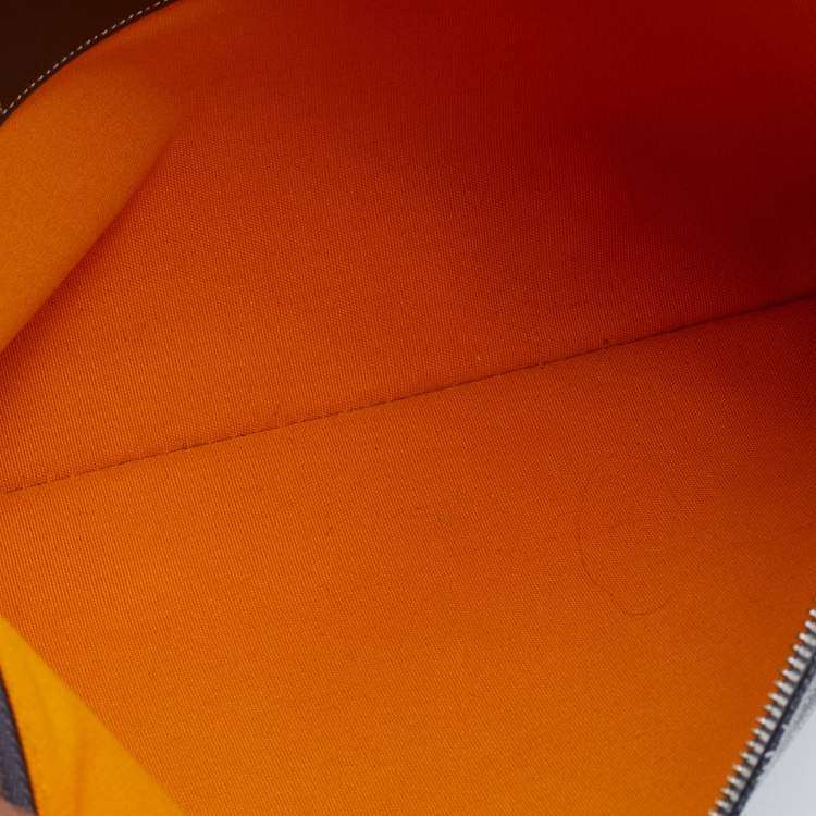 Pre Owned Goyard Grey Goyardine Coated Canvas MM Senat Pouch