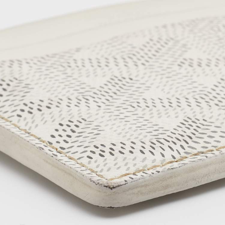 مملوكة مسبقًا Goyard White Goyardine Coated Canvas And Leather Saint Sulpice Card Holder