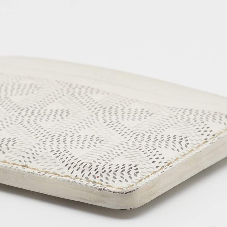 مملوكة مسبقًا Goyard White Goyardine Coated Canvas And Leather Saint Sulpice Card Holder