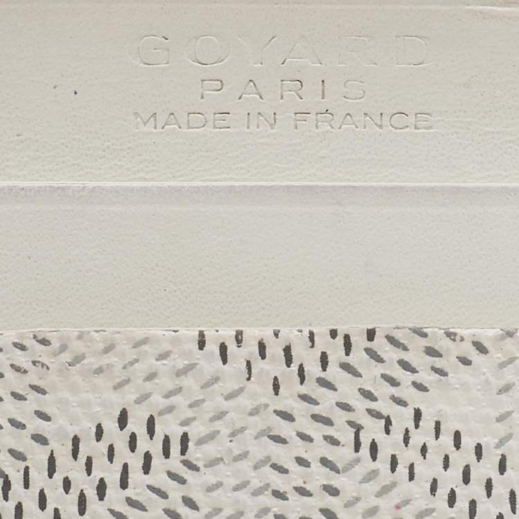 مملوكة مسبقًا Goyard White Goyardine Coated Canvas And Leather Saint Sulpice Card Holder