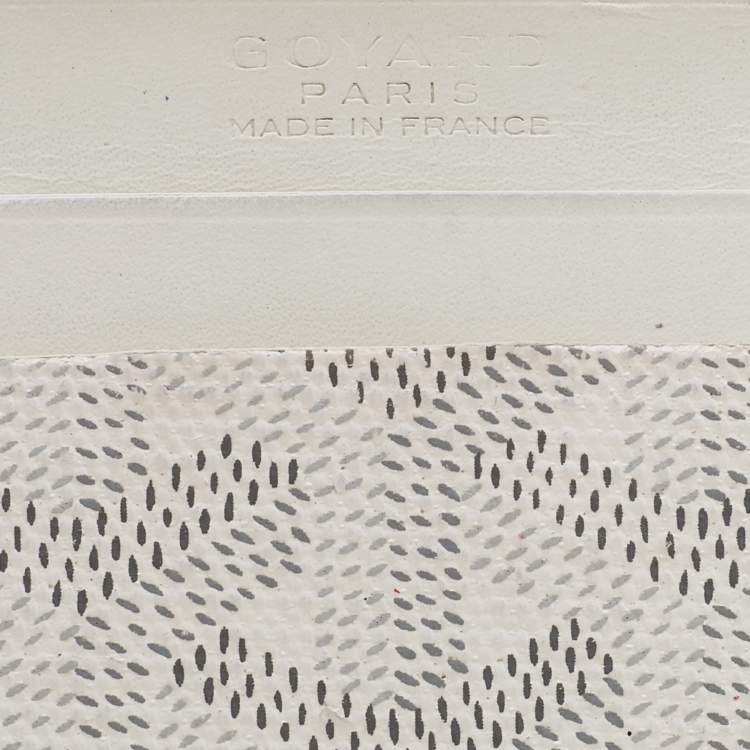 مملوكة مسبقًا Goyard White Goyardine Coated Canvas And Leather Saint Sulpice Card Holder