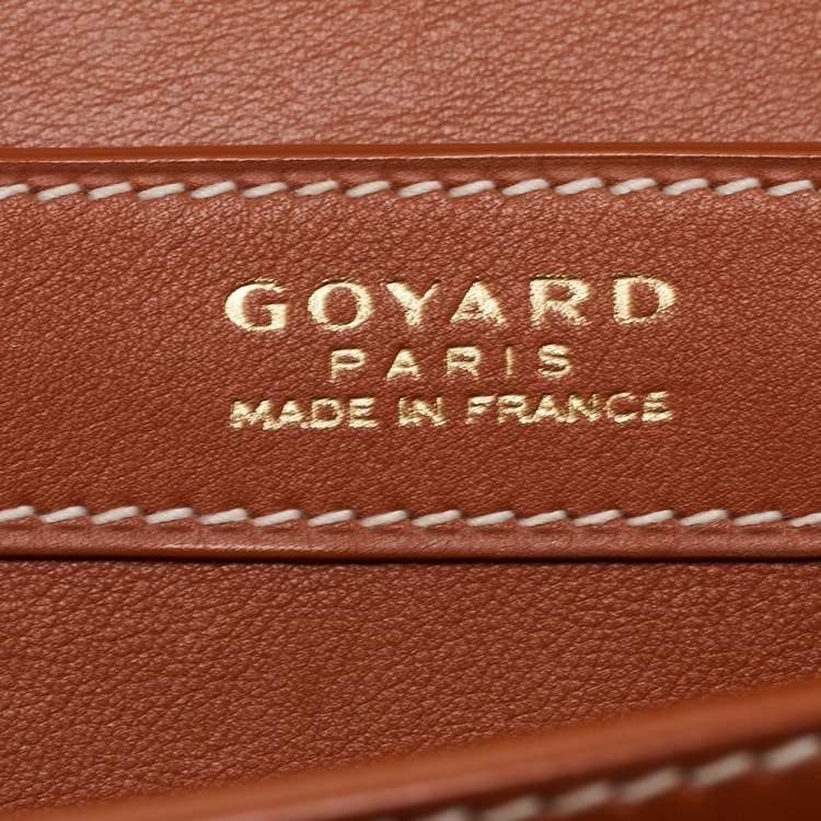 Pre Owned Goyard Brown Goyardine Coated Canvas and Leather 233 PM Shoulder Bag