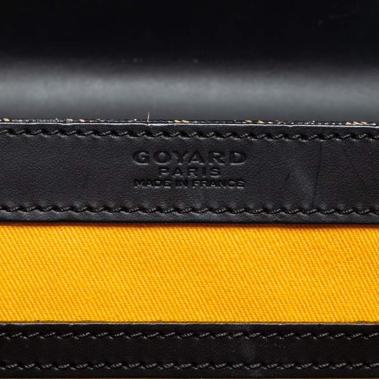 Pre Owned Goyard Black Goyardine Coated Canvas and Leather Saigon MM Top Handle Bag