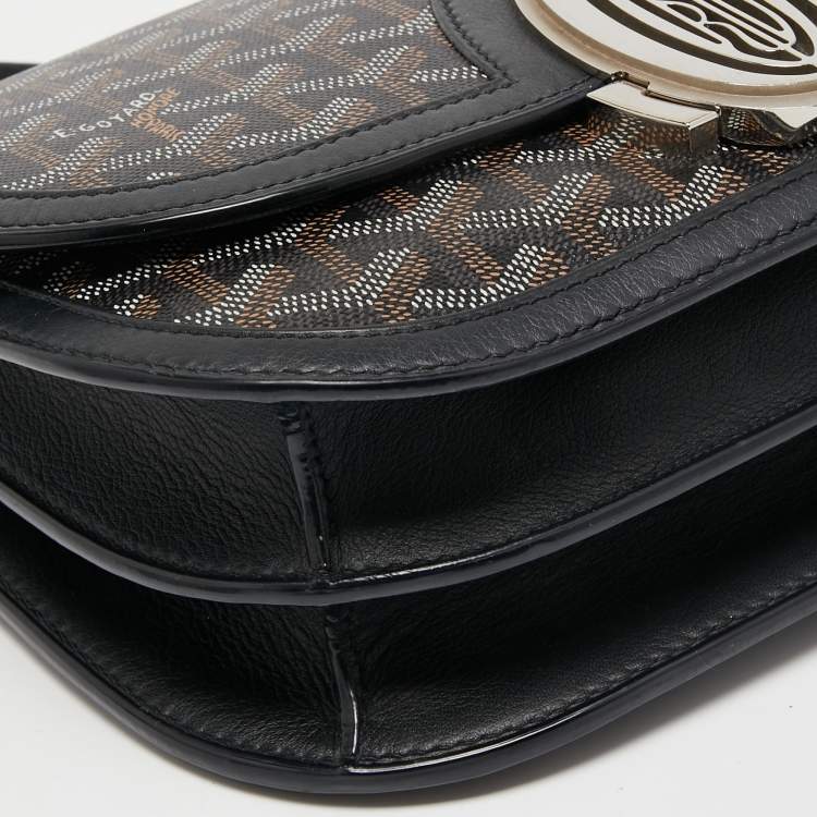 Pre Owned Goyard Black Goyardine Coated Canvas and Leather 223 PM Shoulder Bag