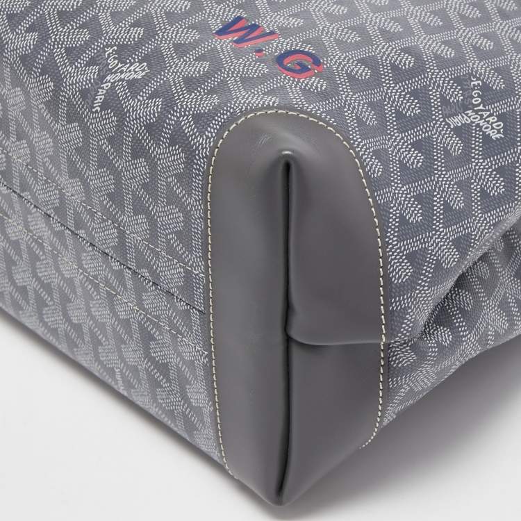 Pre Owned Goyard Grey Goyardine Coated Canvas and Leather Bellechasse PM Tote