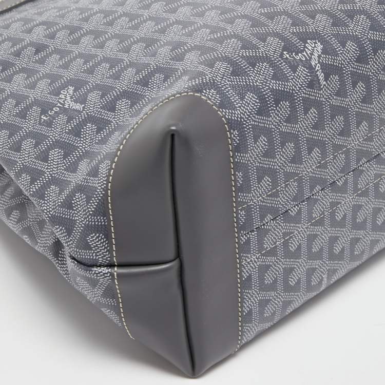 Pre Owned Goyard Grey Goyardine Coated Canvas and Leather Bellechasse PM Tote