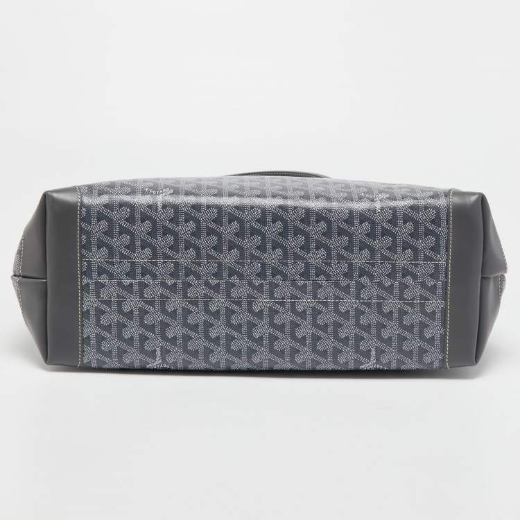 Pre Owned Goyard Grey Goyardine Coated Canvas and Leather Bellechasse PM Tote