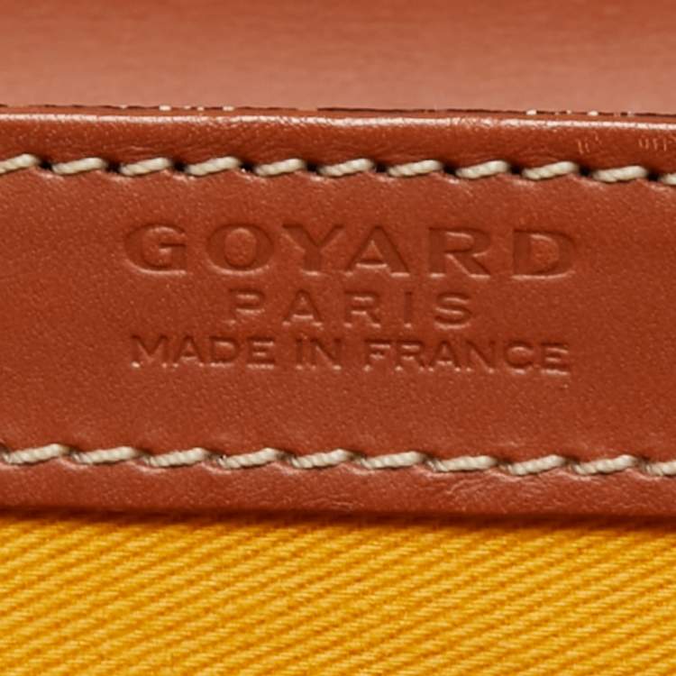 Pre Owned Goyard Brown Goyardine Coated Canvas and Leather Saigon MM Top Handle Bag