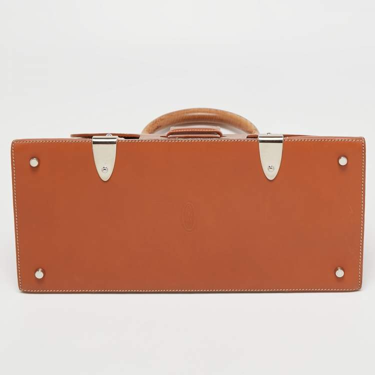 Pre Owned Goyard Brown Goyardine Coated Canvas and Leather Saigon MM Top Handle Bag