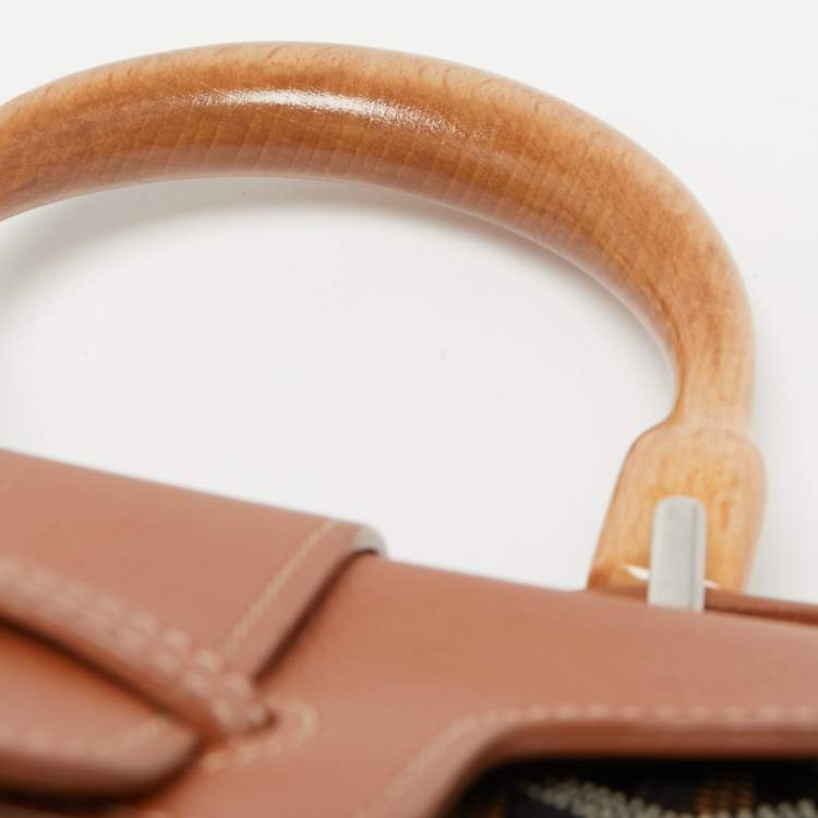 Pre Owned Goyard Tan/Brown Goyardine Coated Canvas And Leather Mini Saigon Top Handle Bag