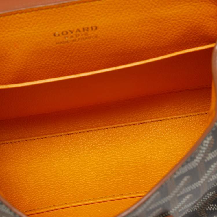 Pre Owned Goyard Tan/Brown Goyardine Coated Canvas And Leather Mini Saigon Top Handle Bag