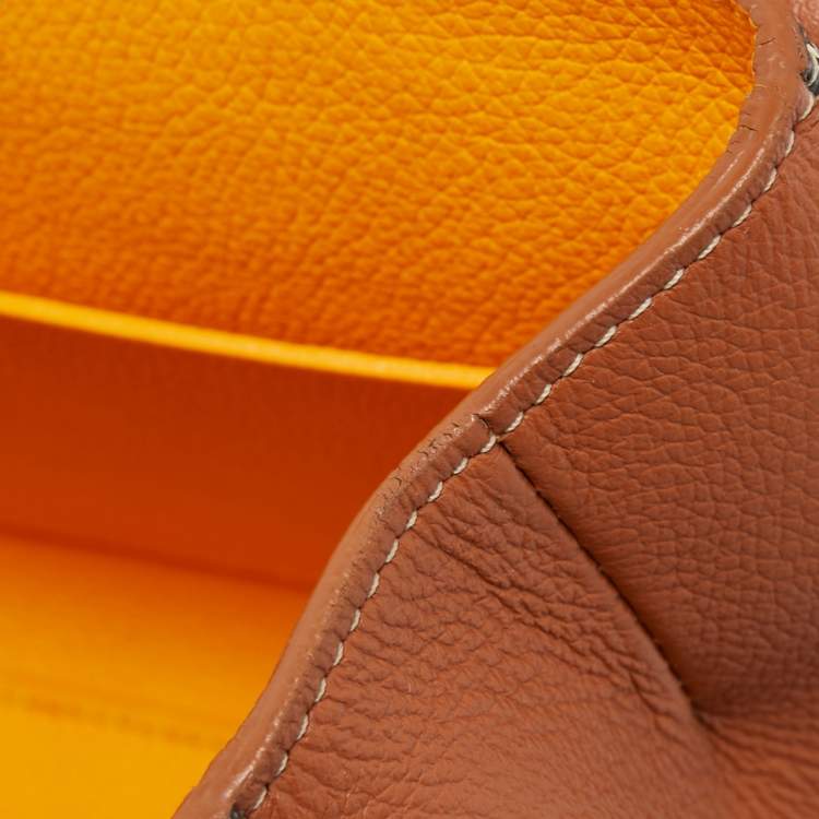Pre Owned Goyard Tan/Brown Goyardine Coated Canvas And Leather Mini Saigon Top Handle Bag