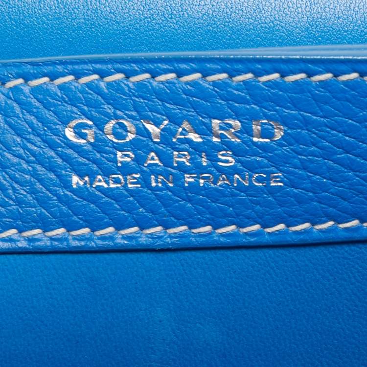 Pre Owned Goyard Blue Ciel Leather 233 Shoulder Bag