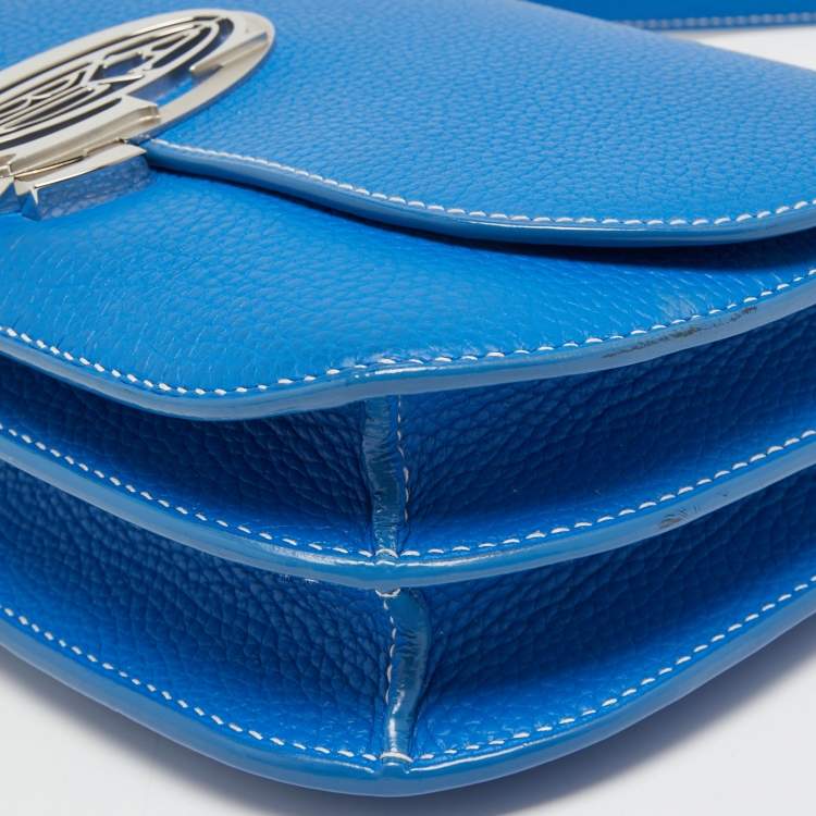 Pre Owned Goyard Blue Ciel Leather 233 Shoulder Bag