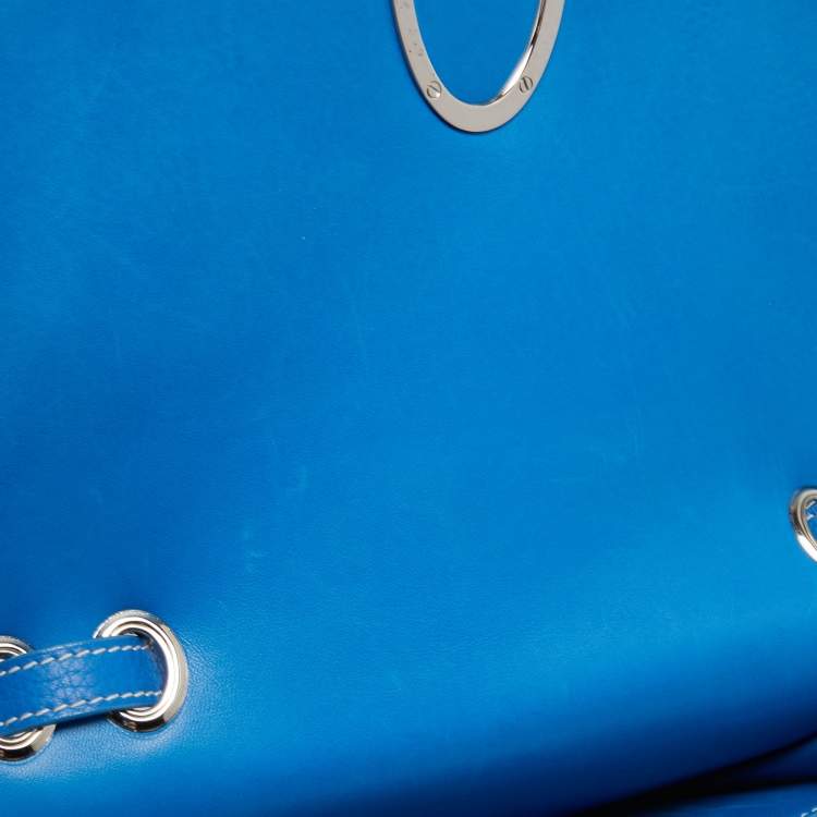 Pre Owned Goyard Blue Ciel Leather 233 Shoulder Bag