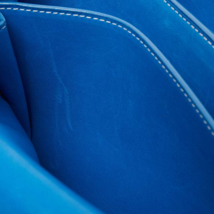 Pre Owned Goyard Blue Ciel Leather 233 Shoulder Bag