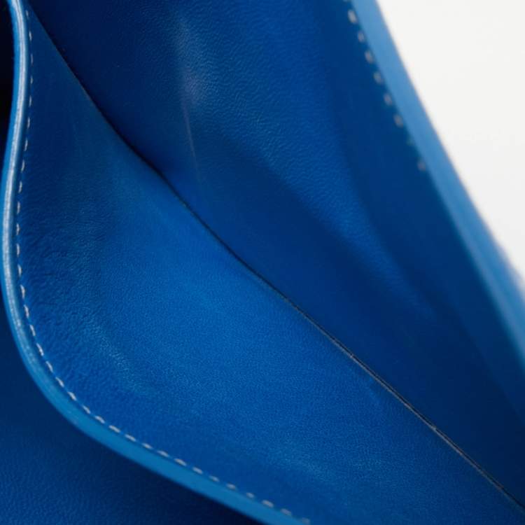 Pre Owned Goyard Blue Ciel Leather 233 Shoulder Bag