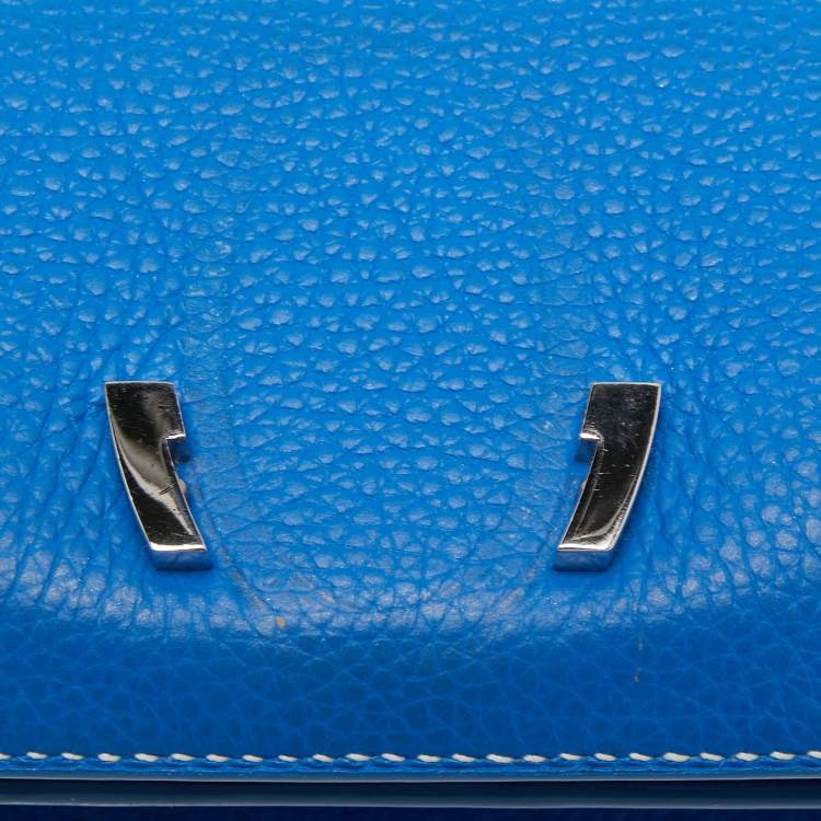 Pre Owned Goyard Blue Ciel Leather 233 Shoulder Bag