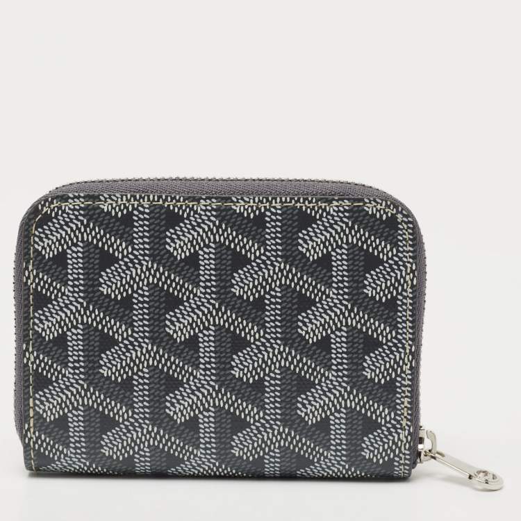 Pre Owned Goyard Grey Goyardine Coated Canvas Coin Purse