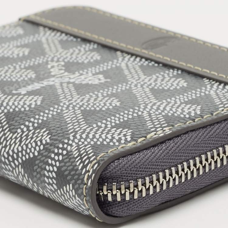 Pre Owned Goyard Grey Goyardine Coated Canvas Coin Purse