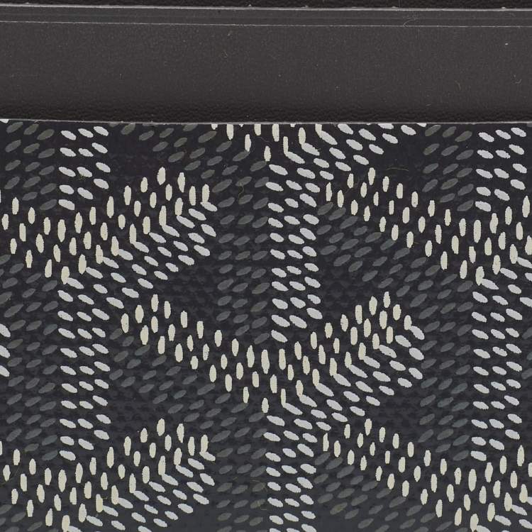 Pre Owned Goyard Grey Goyardine Coated Canvas and Leather Saint Sulpice Card Holder