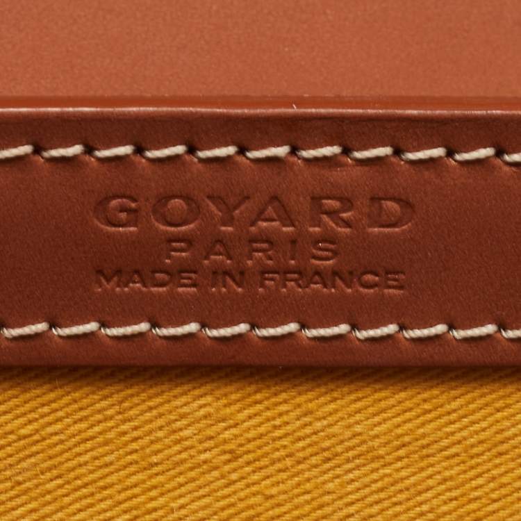 Pre Owned Goyard Brown Coated Canvas and Leather PM Saigon Top Handle Bag