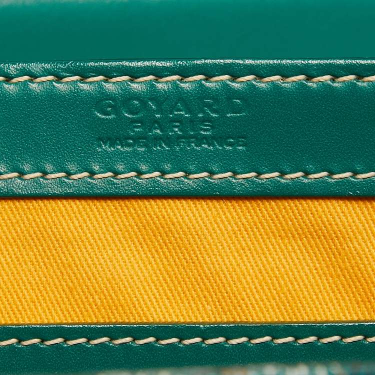 Pre Owned Goyard Green Coated Canvas and Leather PM Saigon Top Handle Bag