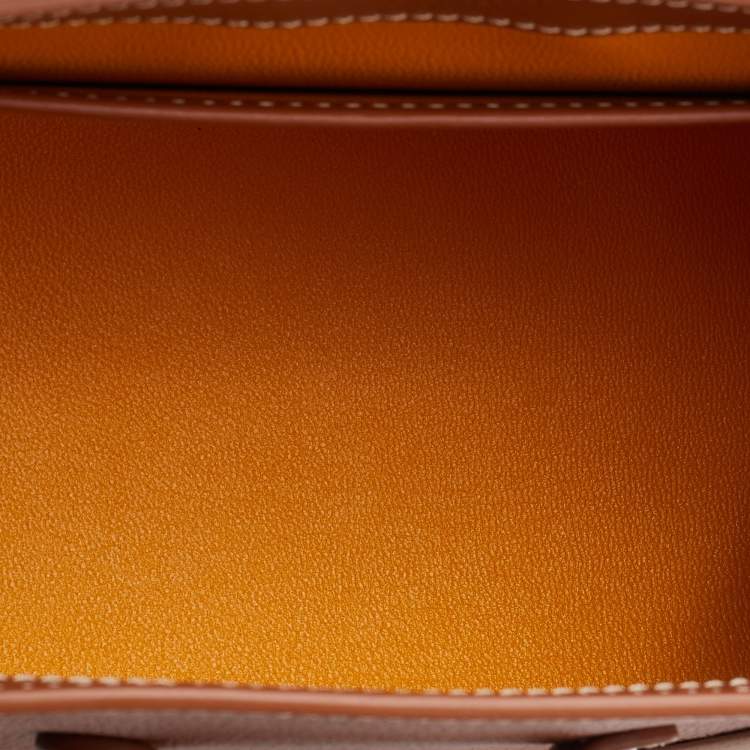 Pre Owned Goyard Tan Leather PM Saigon Top Handle Bag