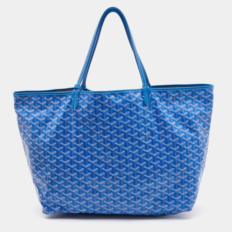 Goyard Blue Goyardine Coated Canvas and Leather Saint Louis GM Tote ...