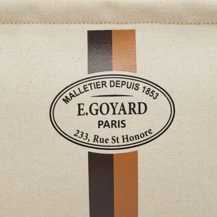 Pre Owned Goyard Cream Canvas Necessaire Organizer Pouch