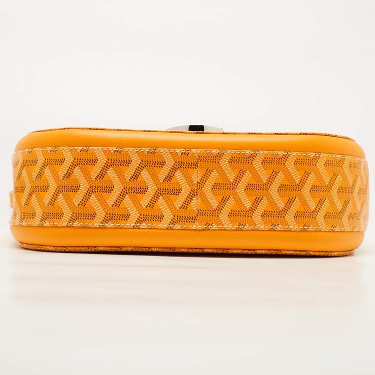 Pre Owned Goyard Yellow Goyardine Coated Canvas and Leather 233 PM Shoulder Bag