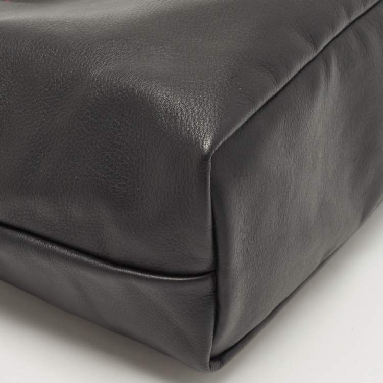 Pre Owned Goyard Black Leather Mini Anjou Tote