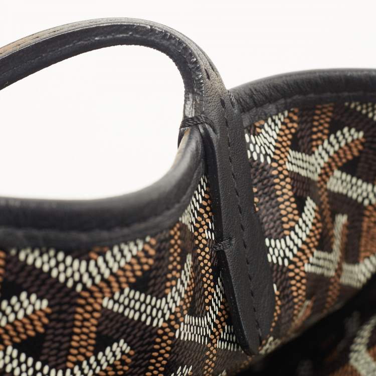 Pre Owned Goyard Black Leather Mini Anjou Tote