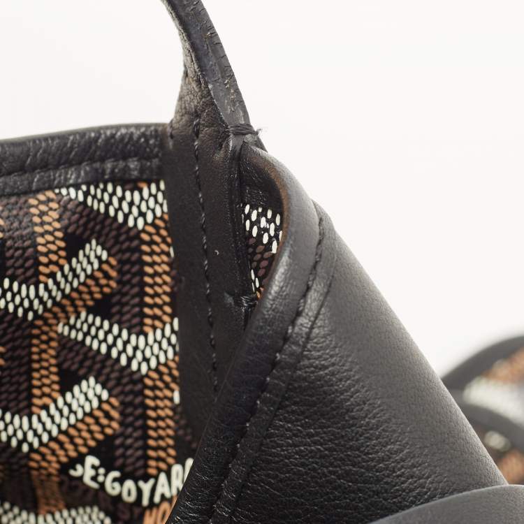 Pre Owned Goyard Black Leather Mini Anjou Tote