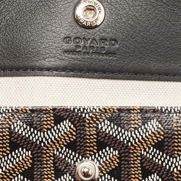Pre Owned Goyard Black Leather Mini Anjou Tote