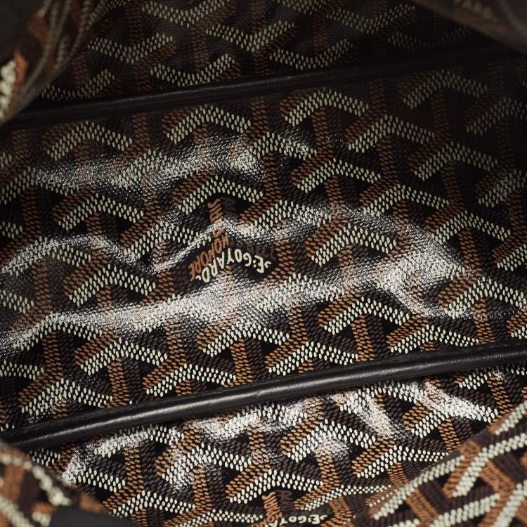 Pre Owned Goyard Black Leather Mini Anjou Tote